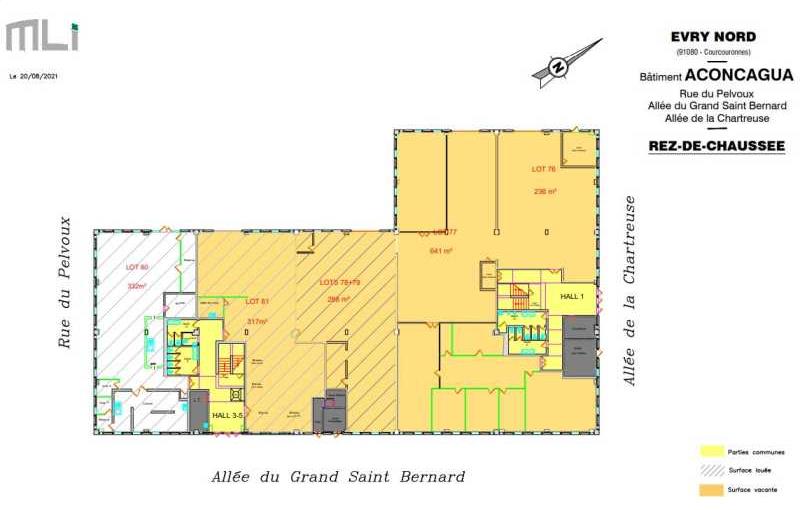 Location de bureau de 1 085 m² à Courcouronnes - 91080 plan - 1