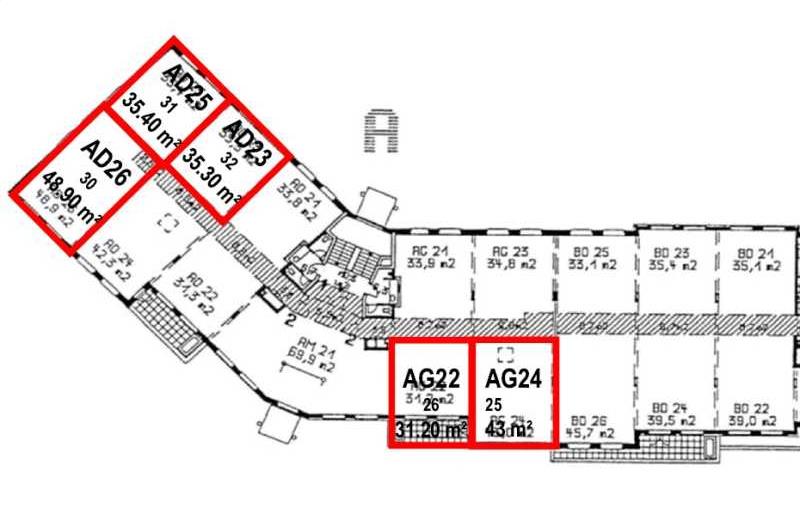 Location de bureau de 194 m² à Courcouronnes - 91080 plan - 1