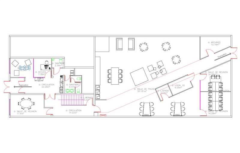 Location de bureau de 1 241 m² à Courcouronnes - 91080 plan - 1