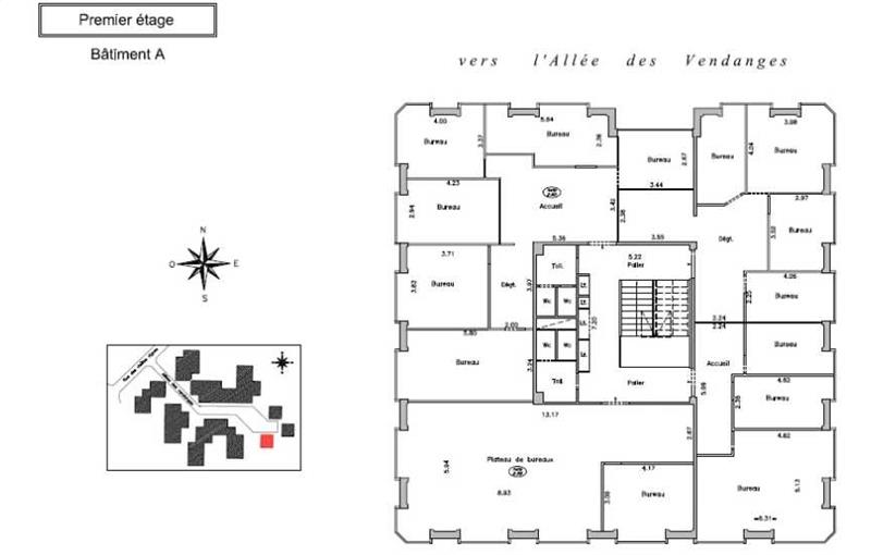 Location de bureau de 4 081 m² à Croissy-Beaubourg - 77183 plan - 1