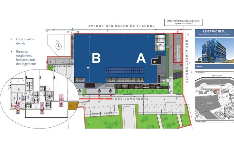 Location de bureau de 1 879 m² à Dunkerque - 59140 plan - 1