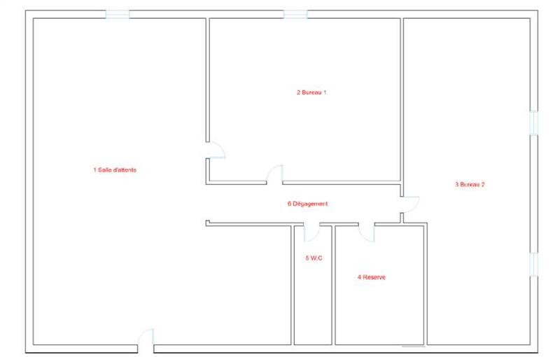 Location de bureau de 66 m² à Échirolles - 38130 plan - 1