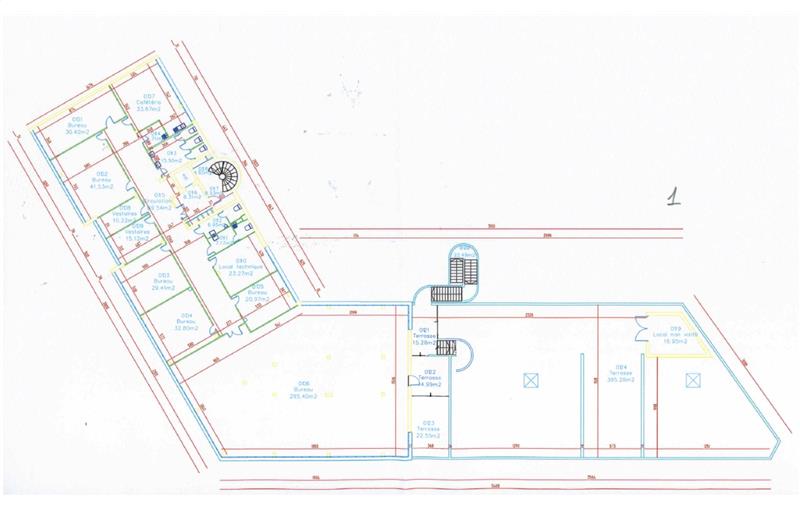 Location de bureau de 1 354 m² à Écully - 69130 plan - 1