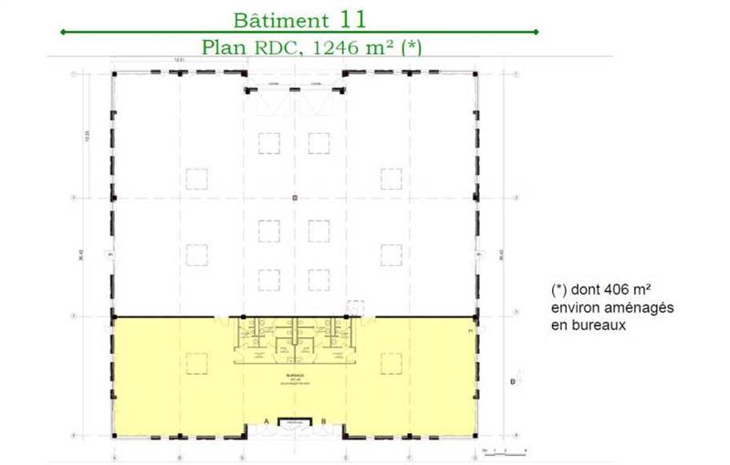 Location de bureau de 1 246 m² à Élancourt - 78990 plan - 1