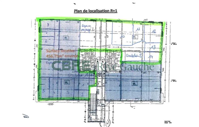 Location de bureau de 457 m² à Entzheim - 67960 plan - 1