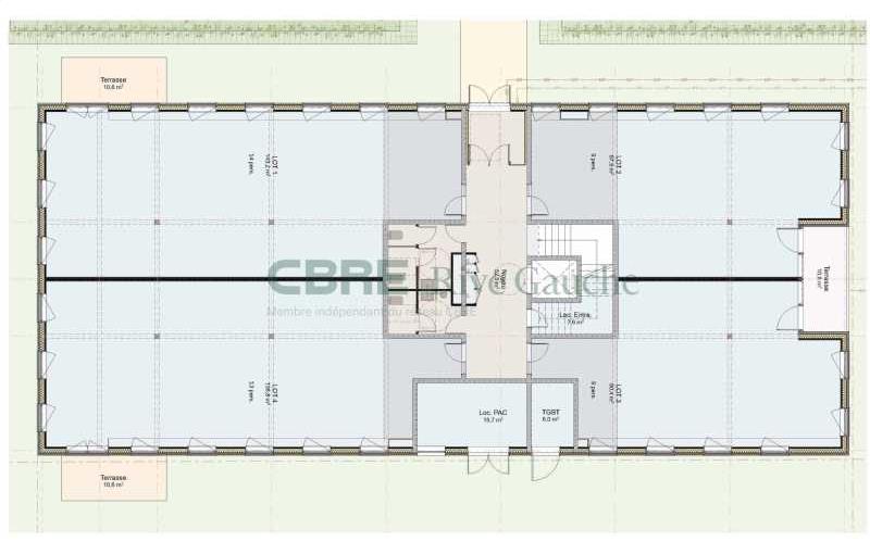 Location de bureau de 1 603 m² à Entzheim - 67960 plan - 1