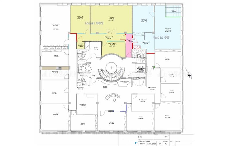 Location de bureau de 110 m² à Entzheim - 67960 plan - 1