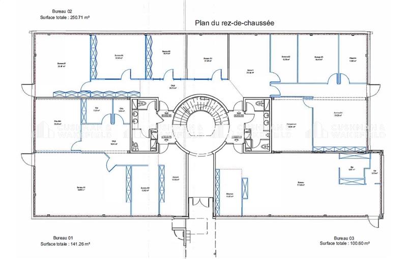 Location de bureau de 333 m² à Entzheim - 67960 plan - 1