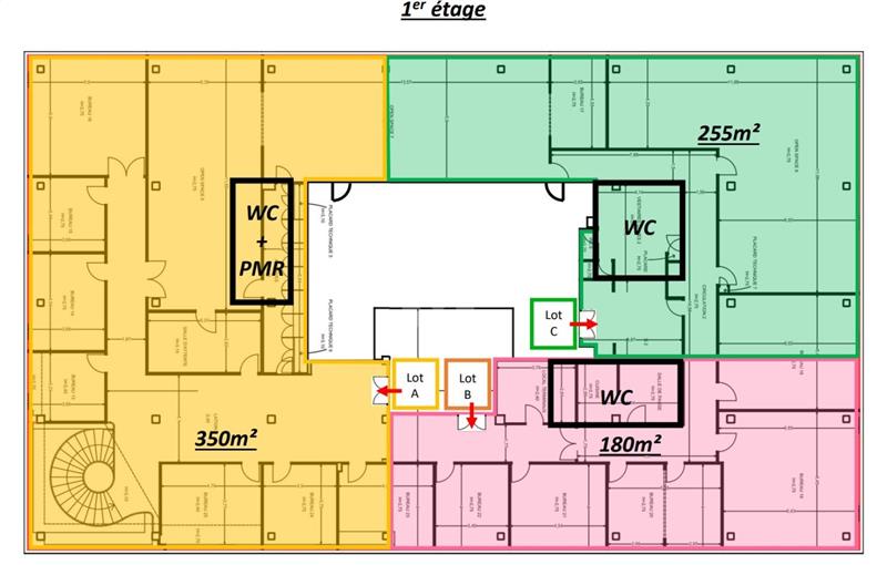 Location de bureau de 771 m² à Évry - 91000 plan - 1