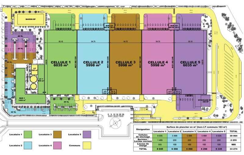 Location de bureau de 33 274 m² à Ferrières-en-Brie - 77164 plan - 1