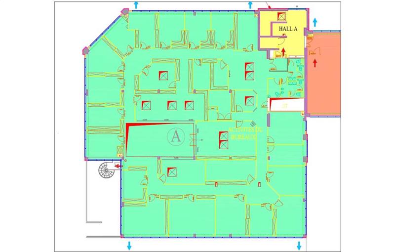 Location de bureau de 870 m² à Fleury-Mérogis - 91700 plan - 1