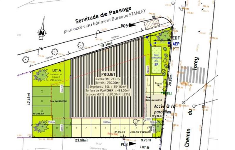 Location de bureau de 455 m² à Francheville - 69340 plan - 1