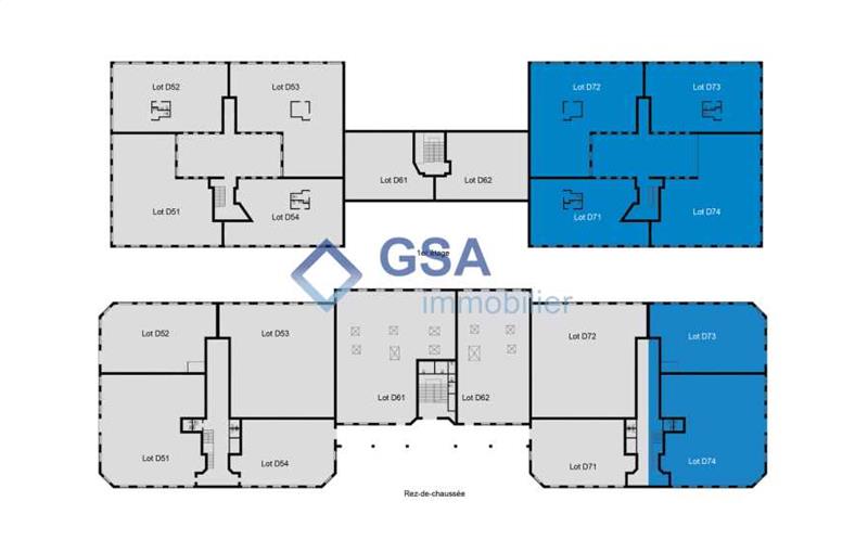 Location de bureau de 611 m² à Fresnes - 94260 plan - 1