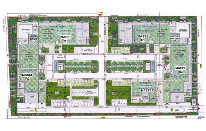 Location de bureau de 2 303 m² à Genas - 69740 plan - 1