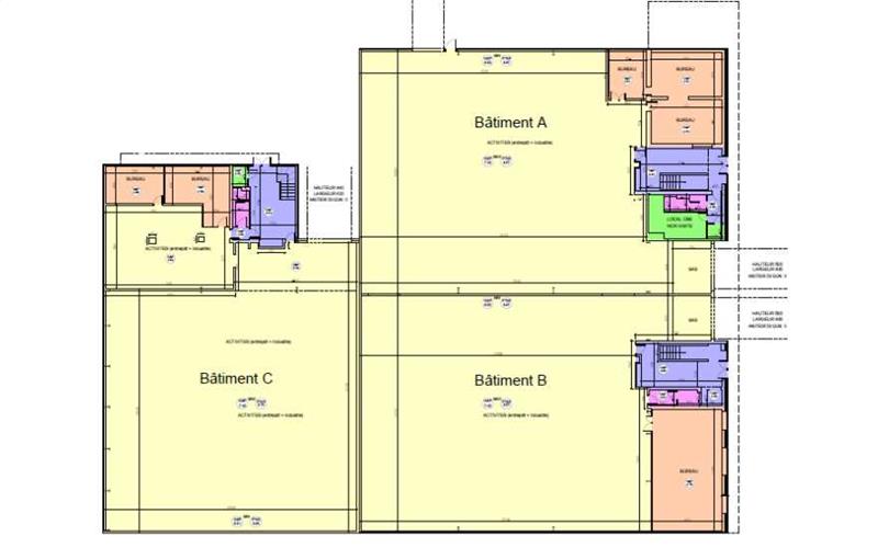 Location de bureau de 998 m² à Gennevilliers - 92230 plan - 1