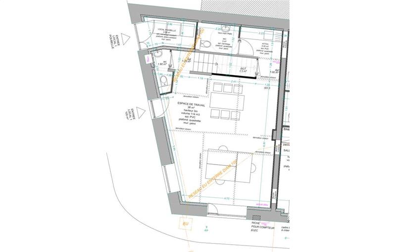 Location de bureau de 99 m² à Grenoble - 38000 plan - 1