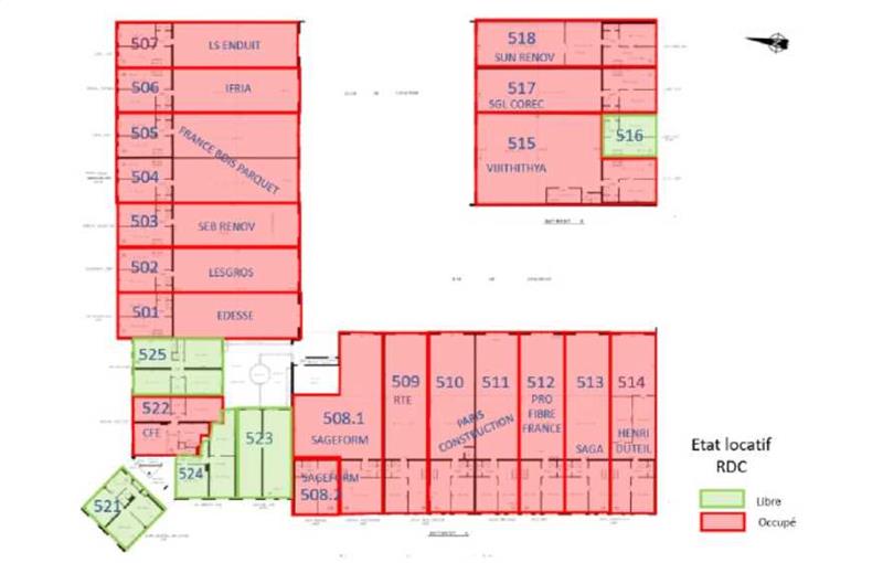 Location de bureau de 626 m² à Grigny - 91350 plan - 1