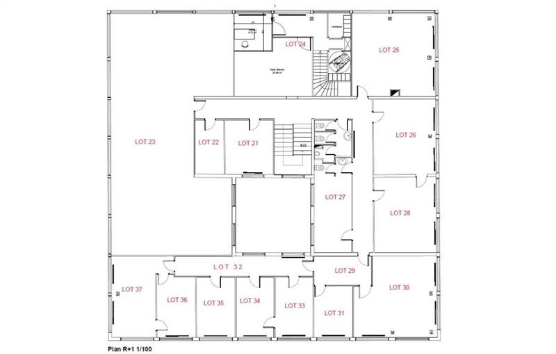 Location de bureau de 130 m² à Grigny - 91350 plan - 1