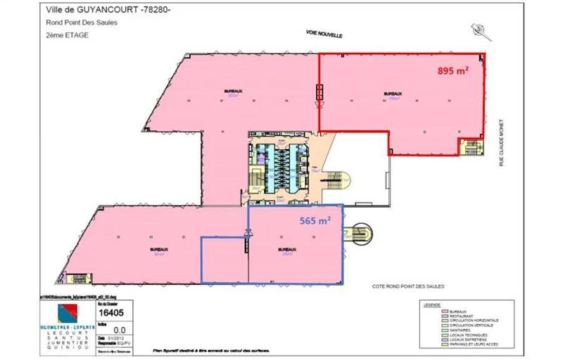 Location de bureau de 2 914 m² à Guyancourt - 78280 plan - 1