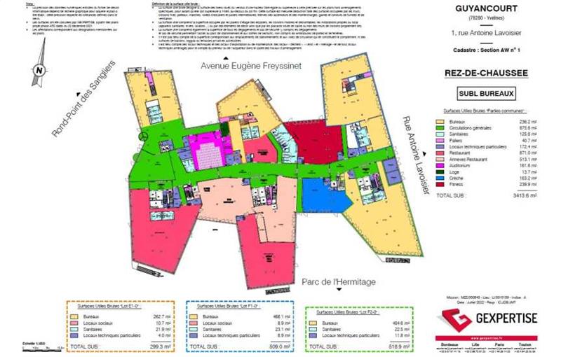 Location de bureau de 19 763 m² à Guyancourt - 78280 plan - 1