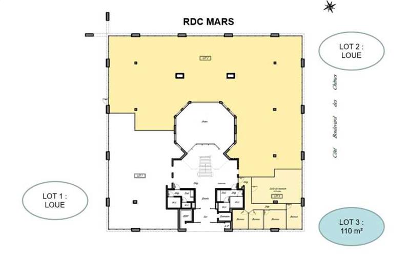 Location de bureau de 981 m² à Guyancourt - 78280 plan - 1