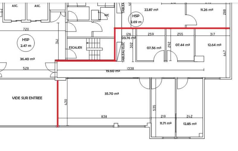 Location de bureau de 600 m² à Guyancourt - 78280 plan - 1