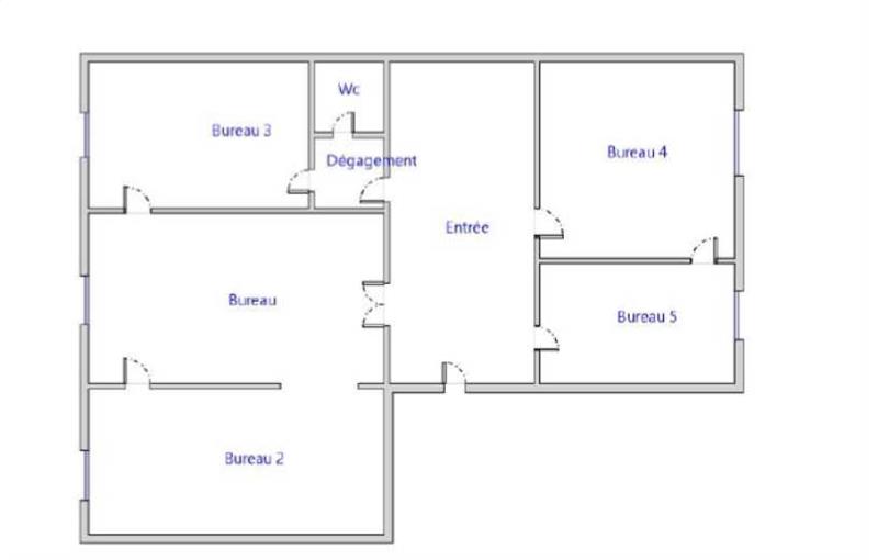 Location de bureau de 80 m² à Issy-les-Moulineaux - 92130 plan - 1