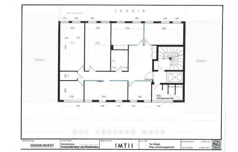 Location de bureau de 164 m² à Issy-les-Moulineaux - 92130 plan - 1