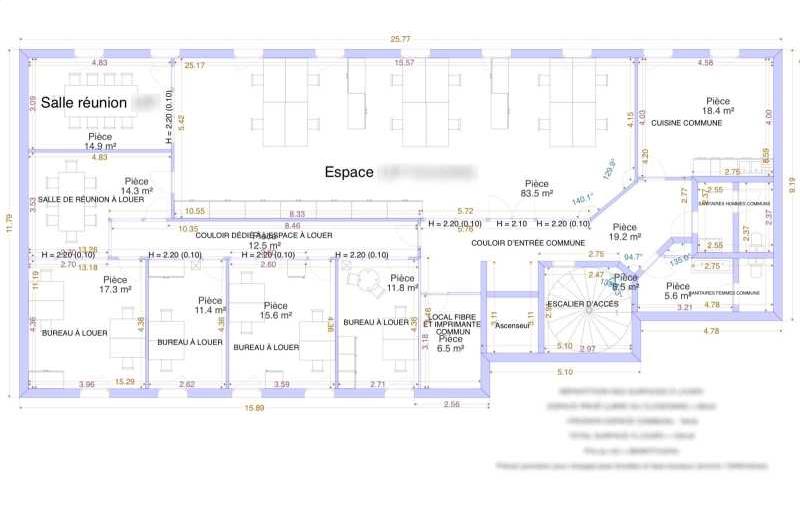 Location de bureau de 152 m² à Issy-les-Moulineaux - 92130 plan - 1