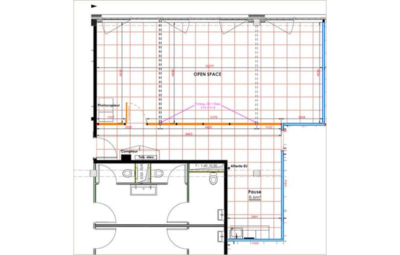 Location de bureau de 72 m² à L'Union - 31240 plan - 1