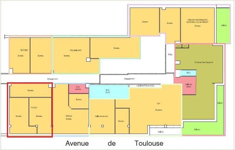 Location de bureau de 48 m² à L'Union - 31240 plan - 1