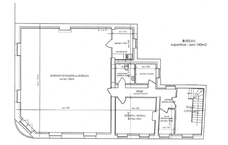 Location de bureau de 150 m² à La Chapelle-d'Armentières - 59930 plan - 1