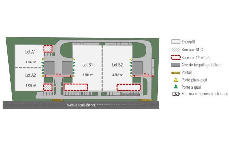 Location de bureau de 10 580 m² à La Courneuve - 93120 plan - 1