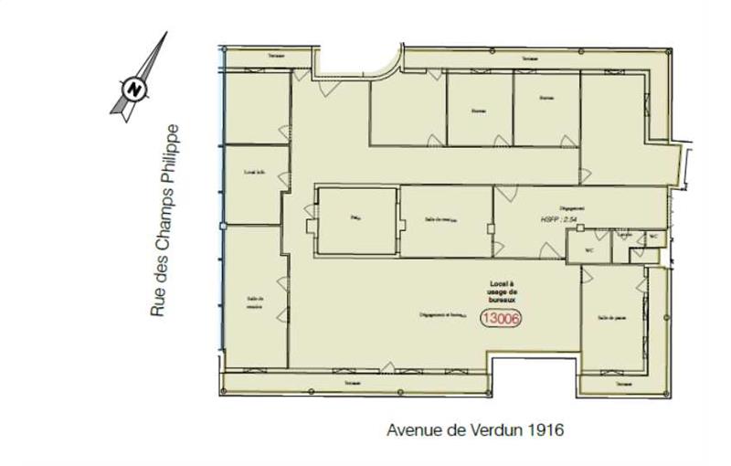 Location de bureau de 464 m² à La Garenne-Colombes - 92250 plan - 1