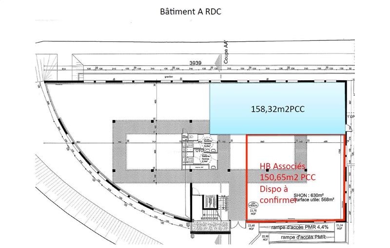 Location de bureau de 92 m² à Lambersart - 59130 plan - 1