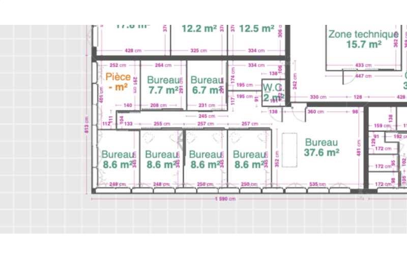 Location de bureau de 240 m² à Lattes - 34970 plan - 1