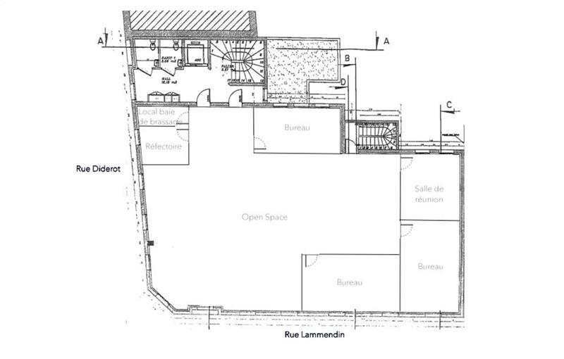 Location de bureau de 311 m² à Lens - 62300 plan - 1