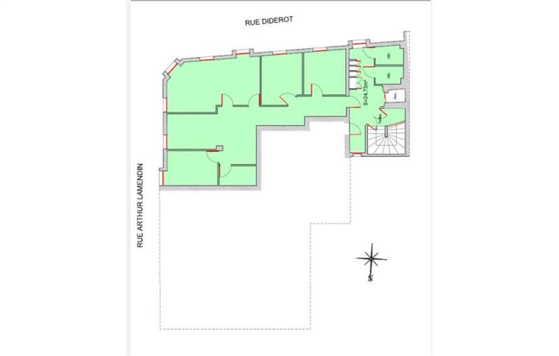 Location de bureau de 120 m² à Lens - 62300 plan - 1