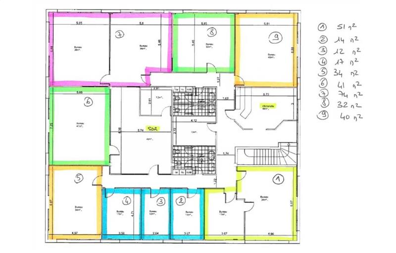 Location de bureau de 286 m² à Les Ulis - 91940 plan - 1