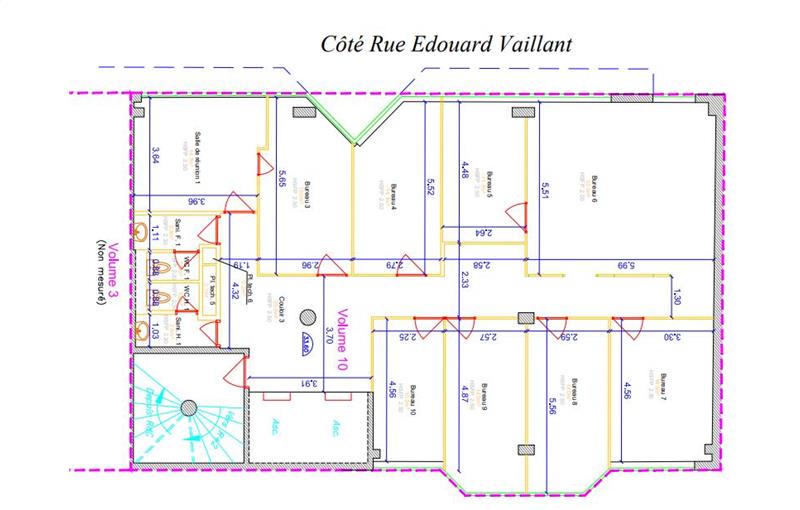 Location de bureau de 197 m² à Levallois-Perret - 92300 plan - 1