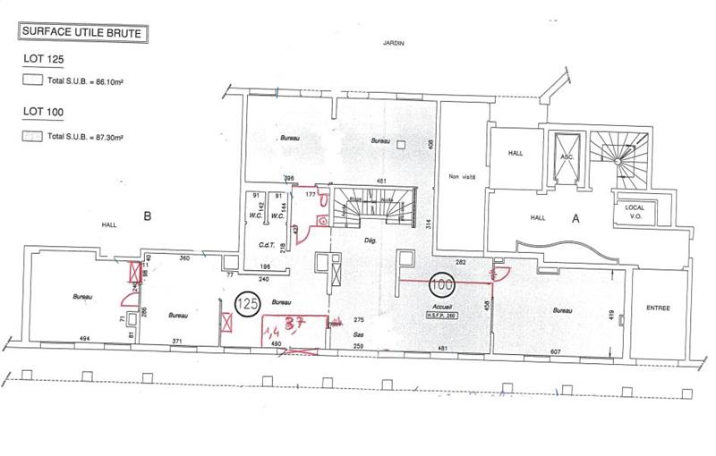 Location de bureau de 440 m² à Levallois-Perret - 92300 plan - 1