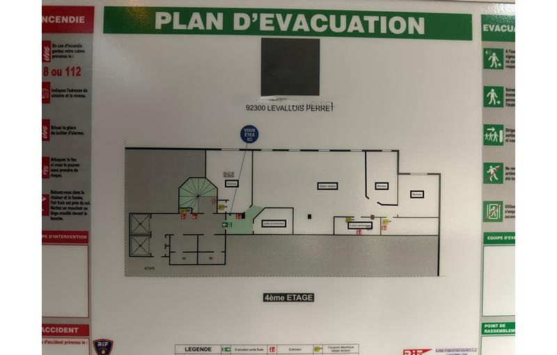 Location de bureau de 140 m² à Levallois-Perret - 92300 plan - 1