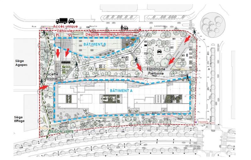 Location de bureau de 2 582 m² à Lezennes - 59260 plan - 1