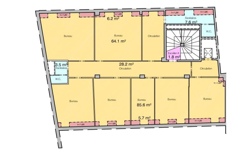 Location de bureau de 1 046 m² à Lille - 59000 plan - 1