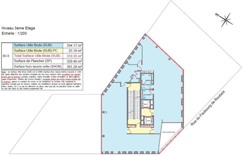 Location de bureau de 1 406 m² à Lille - 59000 plan - 1