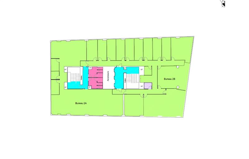 Location de bureau de 611 m² à Lille - 59000 plan - 1