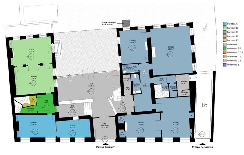 Location de bureau de 570 m² à Lille - 59000 plan - 1