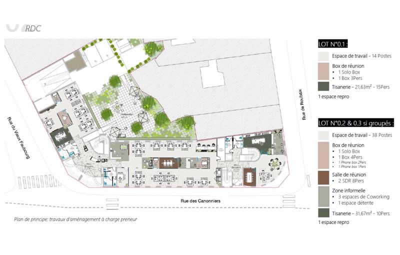 Location de bureau de 3 069 m² à Lille - 59000 plan - 1