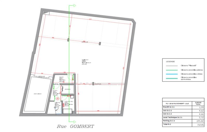 Location de bureau de 516 m² à Lille - 59000 plan - 1