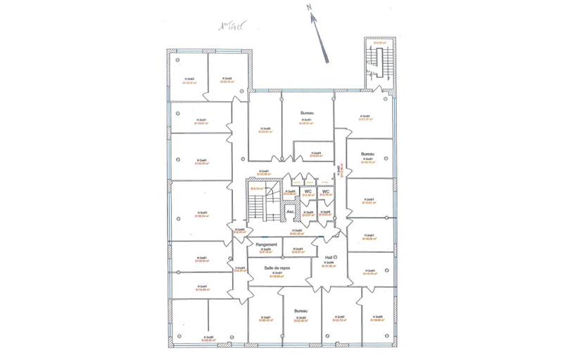 Location de bureau de 989 m² à Lille - 59000 plan - 1